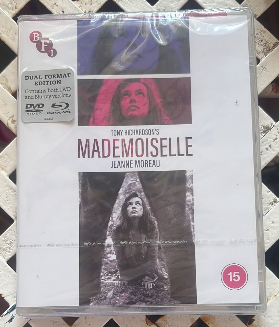 The BFI dual format edition of Mademoiselle, Tony Richardson's 1966 film starring Jeanne Moreau