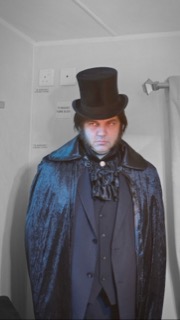 Kurt Dirt as Jack the Ripper in full costume and cape